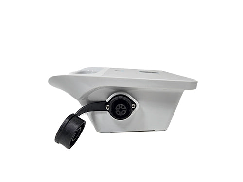 White security camera on a white background
