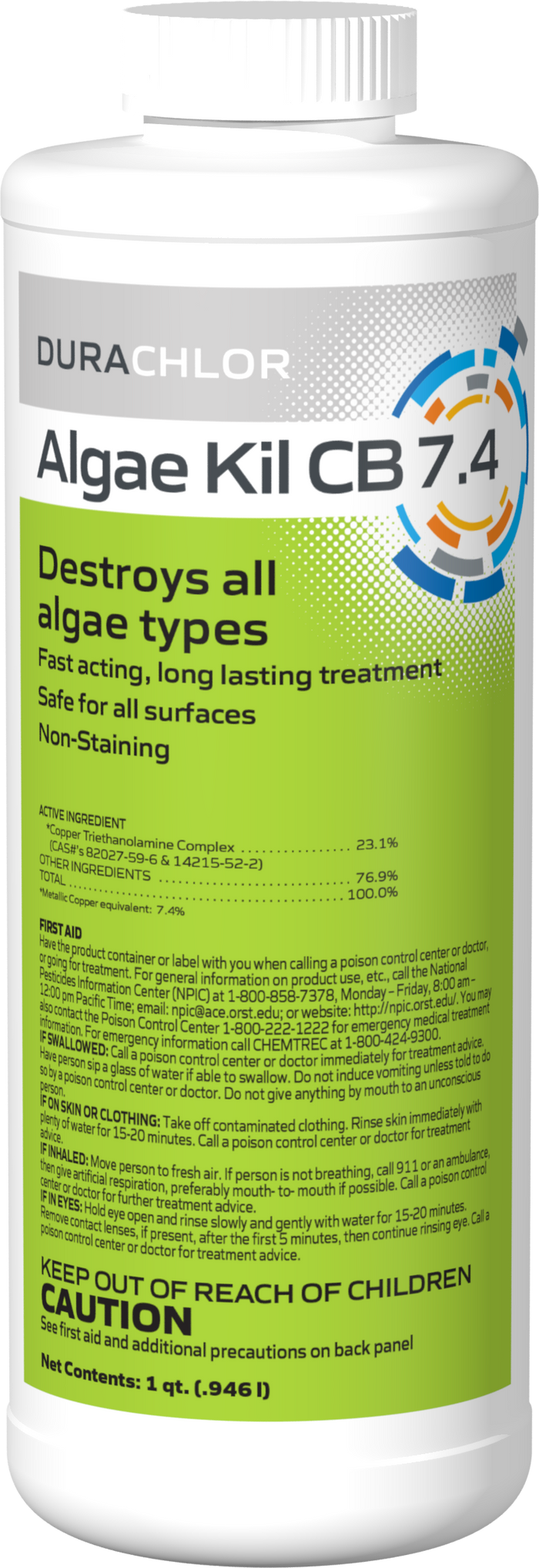 DuraChlor Algae Kil CB7.4 - Quart