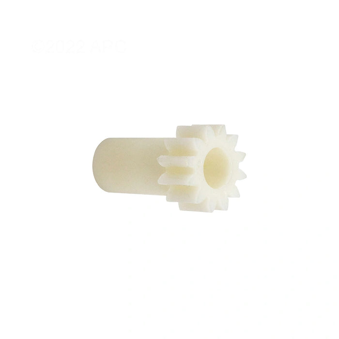 Small plastic gear on a white background