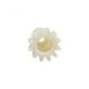 White ceramic flower-shaped object on a white background