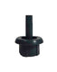 Black plastic fitting on a white background
