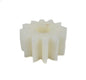 White plastic gear on a white background