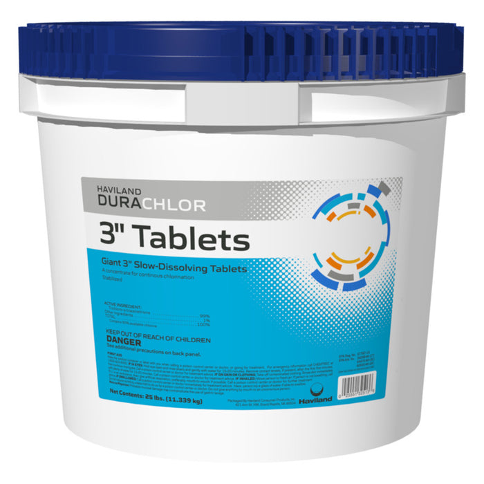 DuraChlor 3" Chlorinating Tablets - 25 Pounds - Wrapped