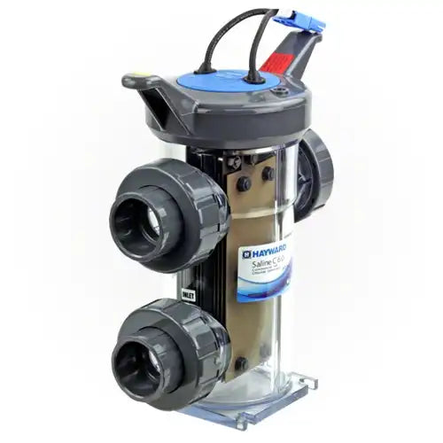 Hayward pool pump on a white background