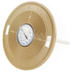 Roll of tape with a central dial on a white background