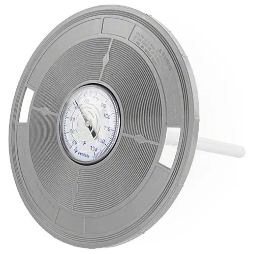 Gray reel with a dial on a white background