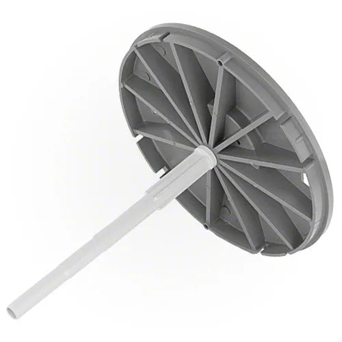 Gray wheel with a white handle on a white background