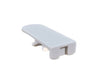 White plastic bracket on a white background