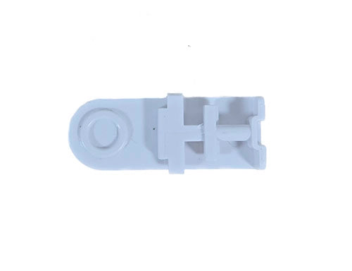 White plastic component on a white background