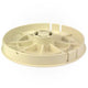 Beige plastic wheel or gear on a white background