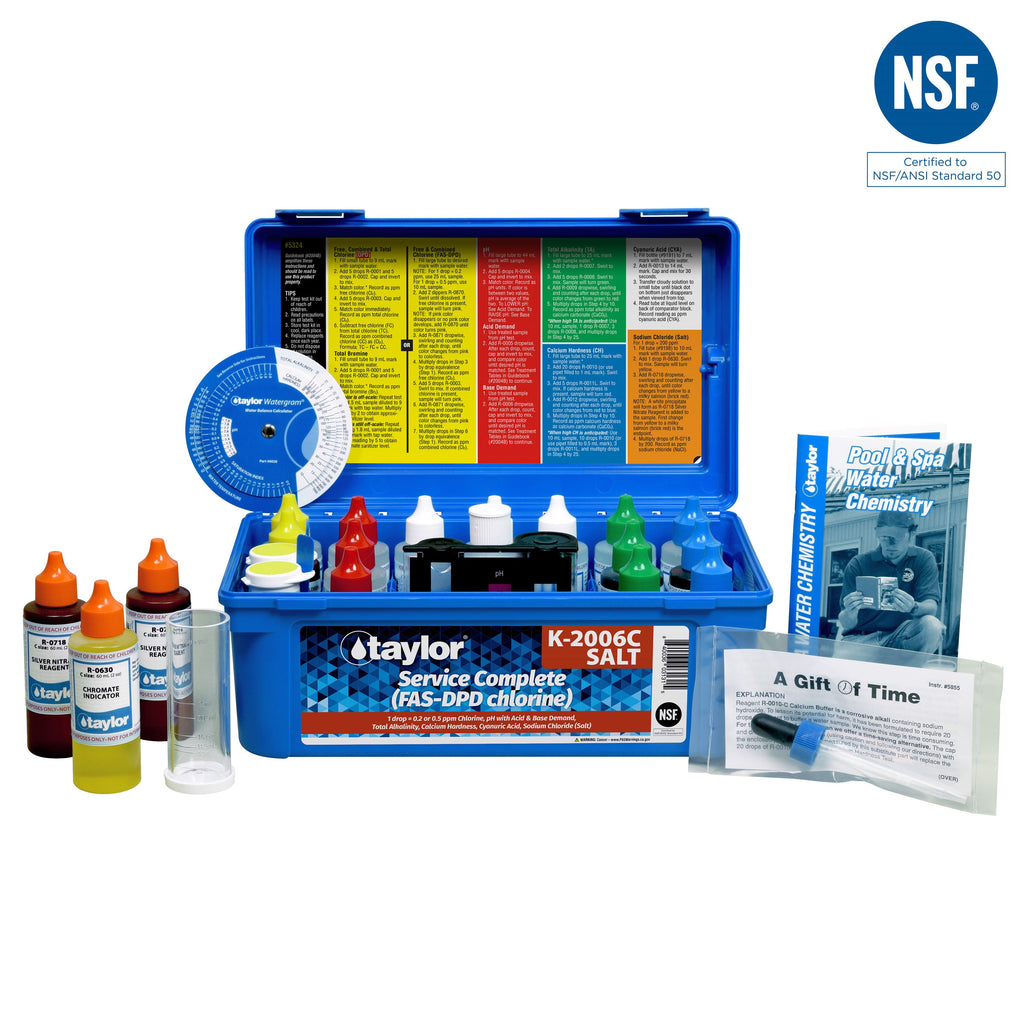 Taylor Testing Ranges Sheet Taylor Test Kit K-2006C-SALT | Taylor K-2006C-SALT — Sunplay