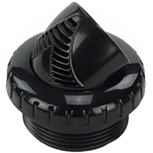 Black metal cap with textured surface on a white background