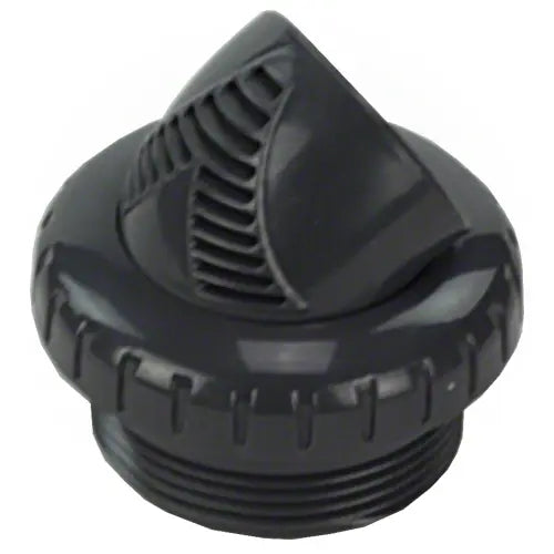 Black garden sprinkler head on a white background