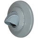 Gray shower valve handle on a white background
