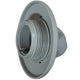 Gray plastic fitting on a white background