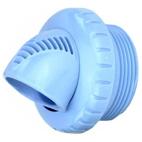 Blue plastic component on a white background