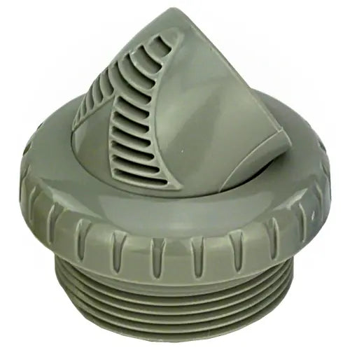 Gray plastic sprinkler head on a white background