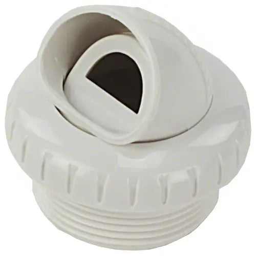 White plastic fitting on a white background