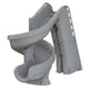 Gray plastic spiral slide on a white background