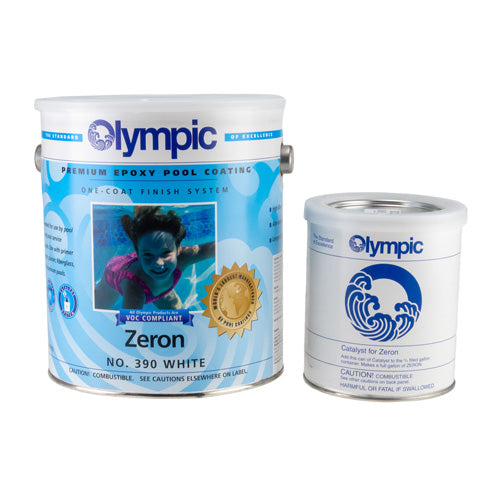 Olympic Pool Paint - Zeron - Bikini Blue - two-part epoxy swimming pool  paint - one-coat for plaster, fiberglass, steel and aluminum pools.