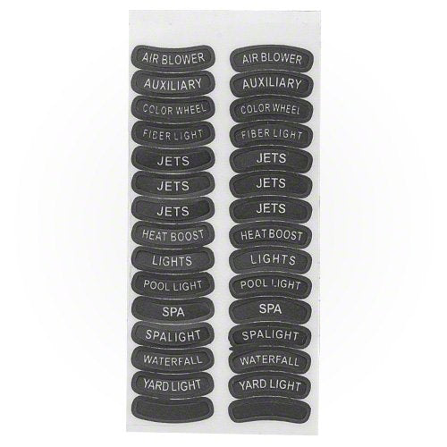 Pentair IS4 Remote Labels