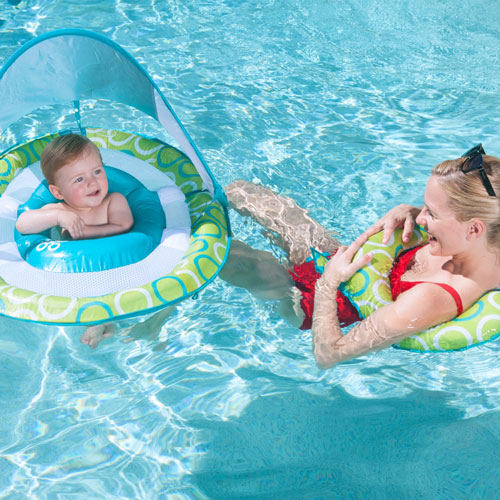 Swimways Mommy and Me Baby Spring Float with Canopy