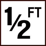 Inlays 6" Ceramic Tile Markers - FT Series - 4" Numbers