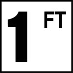 Inlays 6" Ceramic Tile Markers - FT Series - 4" Numbers