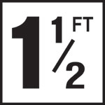 Inlays 6" Ceramic Tile Markers - FT Series - 4" Numbers