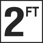Inlays 6" Ceramic Tile Markers - FT Series - 5" Numbers