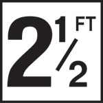 Inlays 6" Ceramic Tile Markers - FT Series - 4" Numbers