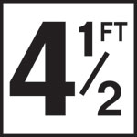 Inlays 6" Ceramic Tile Markers - FT Series - 4" Numbers