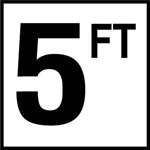 Inlays 6" Ceramic Tile Markers - FT Series - 5" Numbers