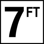 Inlays 6" Ceramic Tile Markers - FT Series - 4" Numbers