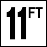 Inlays 6" Ceramic Tile Markers - FT Series - 4" Numbers