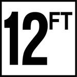 Inlays 6" Ceramic Tile Markers - FT Series - 4" Numbers