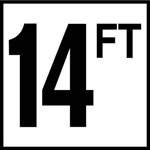 Inlays 6" Ceramic Tile Markers - FT Series - 4" Numbers