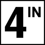 Inlays 6" Ceramic Tile Markers - IN Series - 4" Numbers