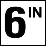 Inlays 6" Ceramic Tile Markers - IN Series - 4" Numbers