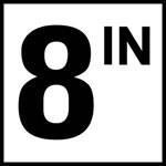 Inlays 6" Ceramic Tile Markers - IN Series - 4" Numbers