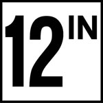 Inlays 6" Ceramic Tile Markers - IN Series - 4" Numbers
