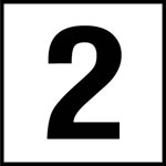 Inlays 6" Ceramic Tile Markers - NO Series - 4" Numbers