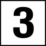 Inlays 6" Ceramic Tile Markers - NO Series - 4" Numbers
