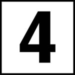Inlays 6" Ceramic Tile Markers - NO Series - 4" Numbers