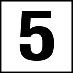 Inlays 6" Ceramic Tile Markers - NO Series - 4" Numbers
