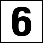 Inlays 6" Ceramic Tile Markers - NO Series - 4" Numbers