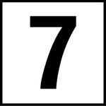 Inlays 6" Ceramic Tile Markers - NO Series - 4" Numbers