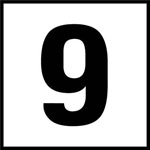 Inlays 6" Ceramic Tile Markers - NO Series - 4" Numbers
