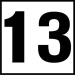 Inlays 6" Ceramic Tile Markers - NO Series - 4" Numbers