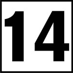Inlays 6" Ceramic Tile Markers - NO Series - 4" Numbers
